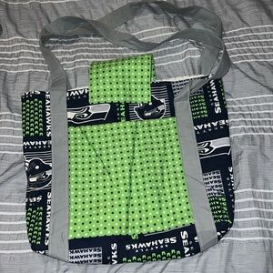 👩‍🏫📚Education Fundraiser🎓Shop to Support✏️Handcrafted Seahawks tote bag